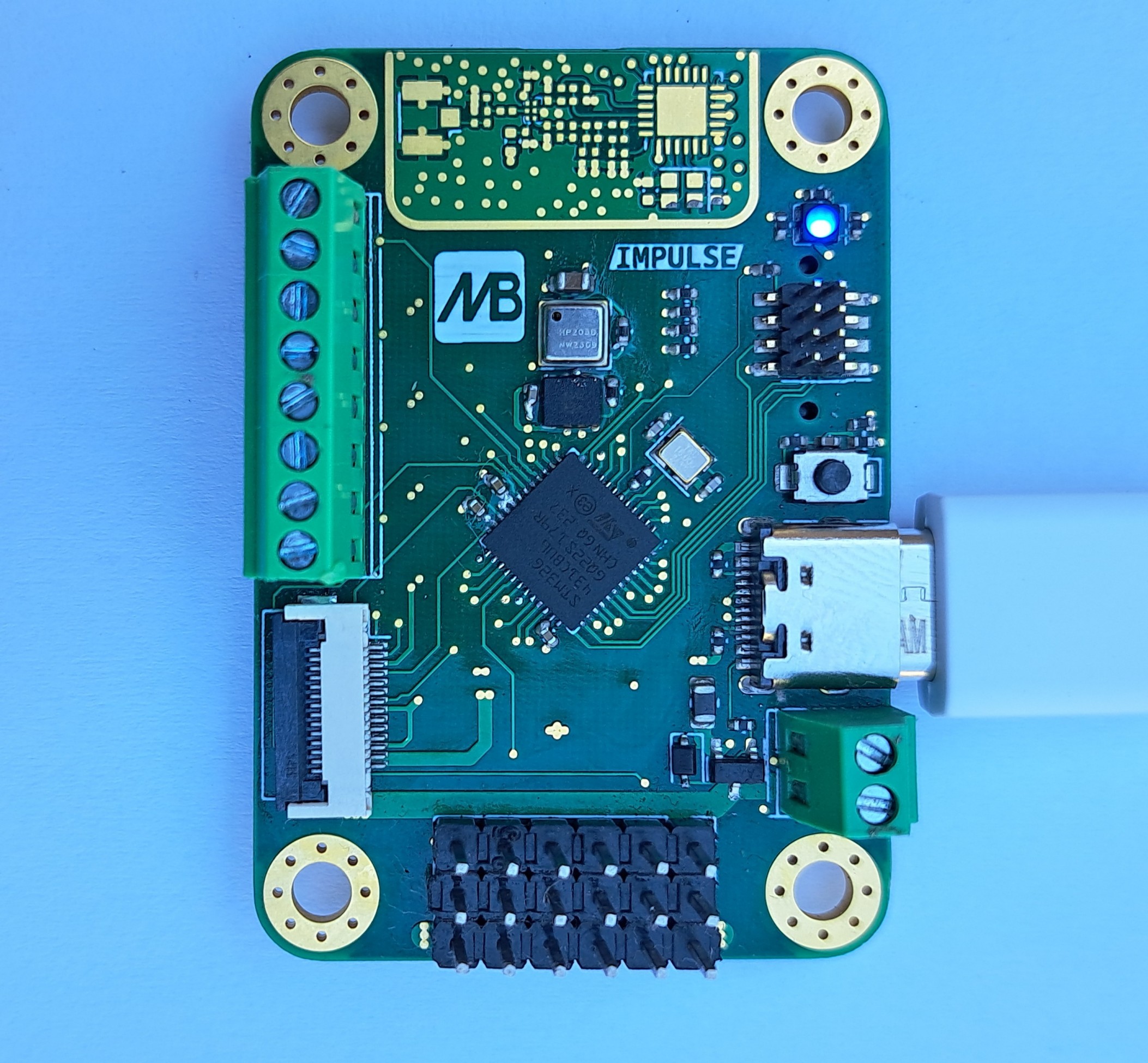 Assembled PCB without RF part.